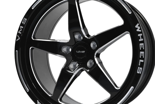 STREET OR DRAG RACE 5 LUG V-STAR WHEEL 18x9.5 5X114.3 +40 OFFSET (6.75" BACKSPACING)
